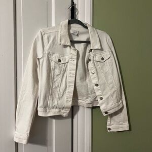 White Ann Taylor Loft Denim Jacket